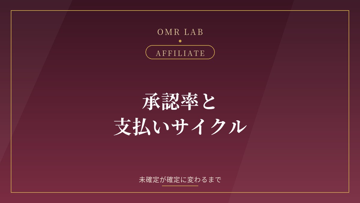 アフィリエイト 承認率 未確定 確定 報酬 支払い サイクル
