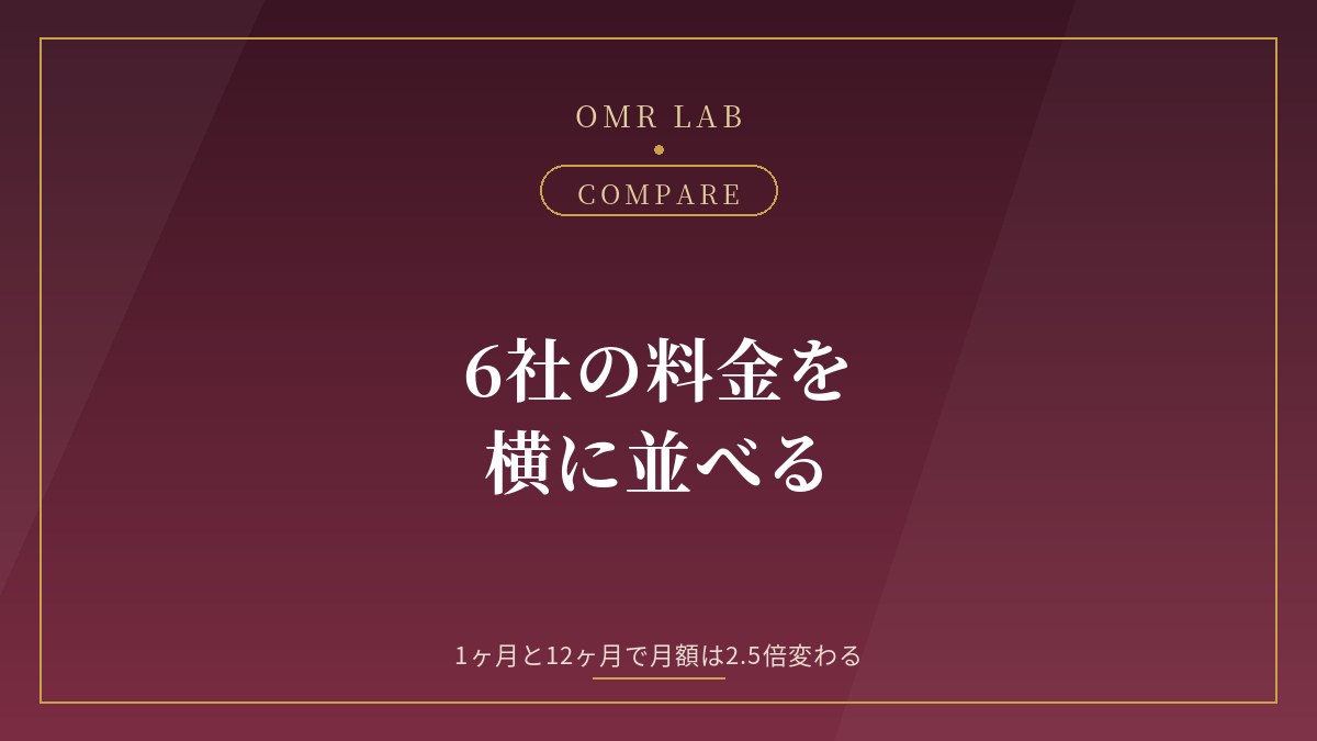 既婚者 マッチングアプリ 料金 比較 6社 月額 12ヶ月 女性無料